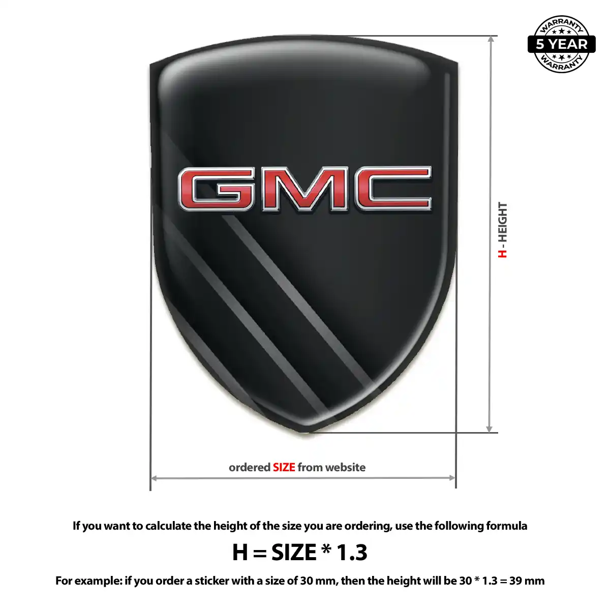 GMC Domed Badge Resin Luxe