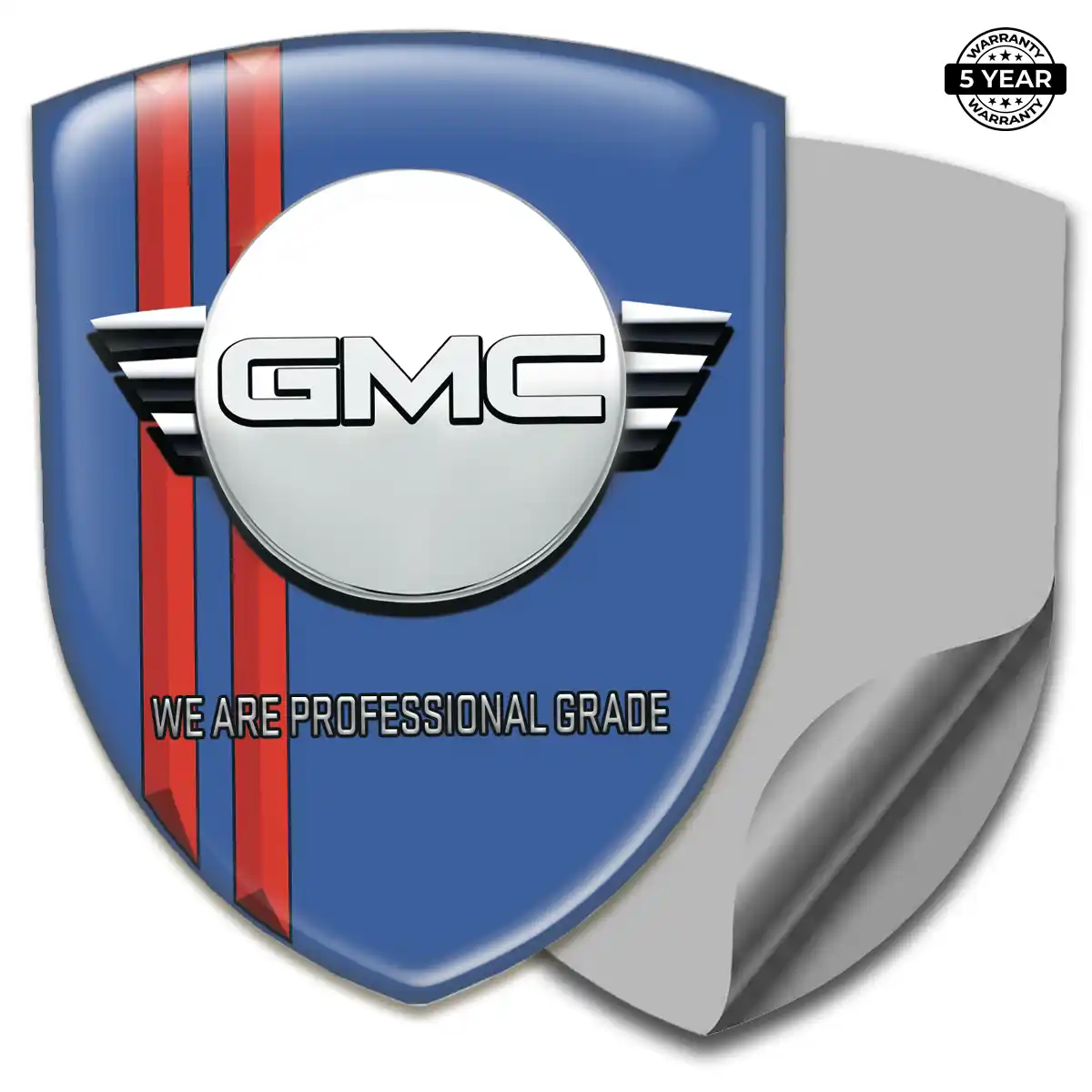 GMC Domed Car Sticker Elite Finish