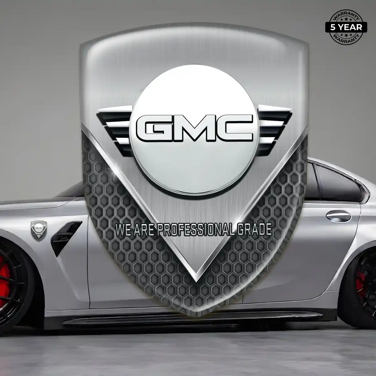 GMC Domed Car Sticker Refined Design