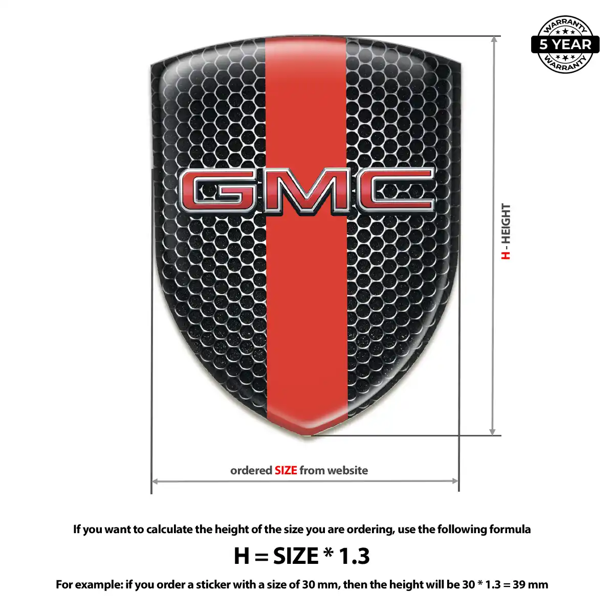 GMC Domed Decal Elite Edition