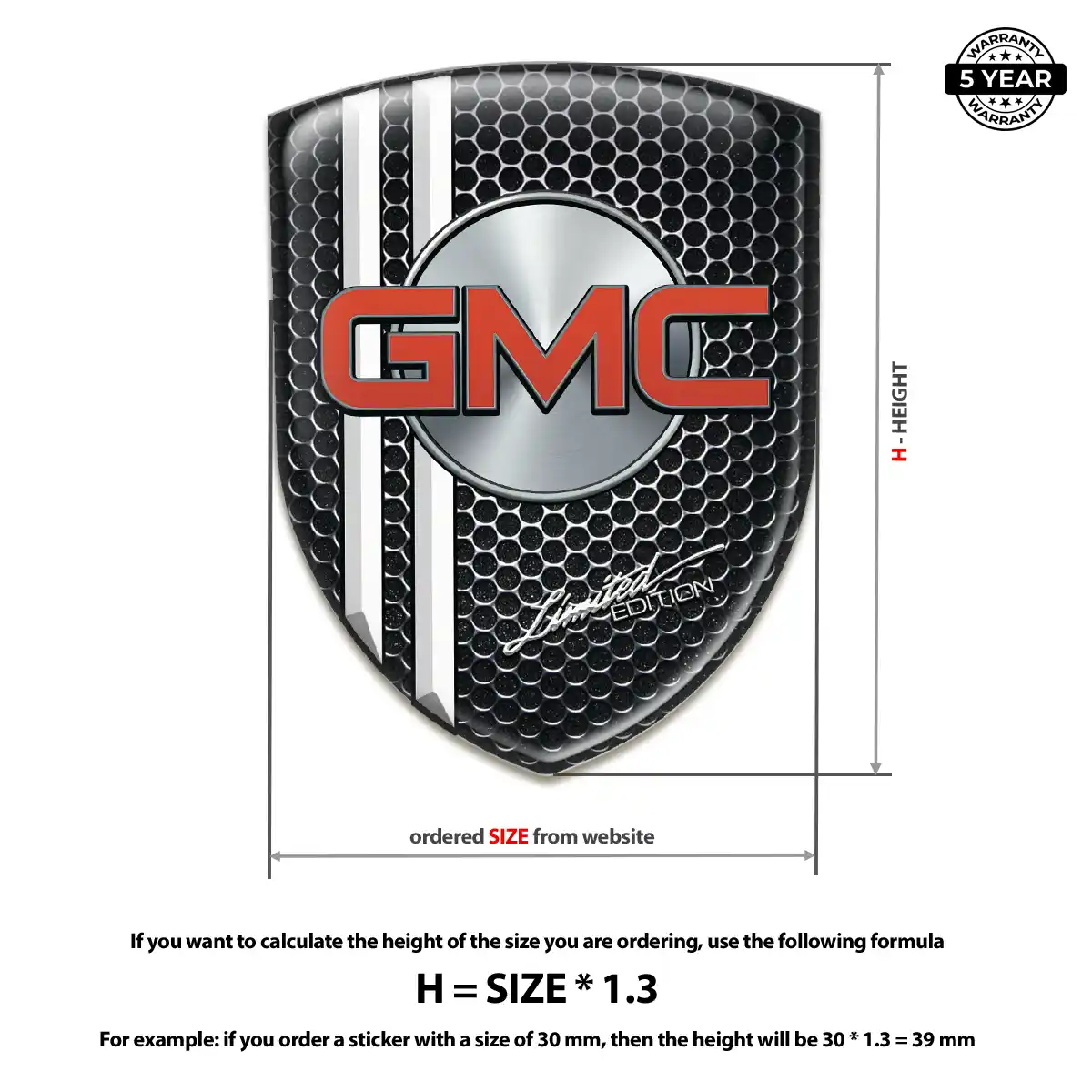 GMC Domed Decal Interior Luxe
