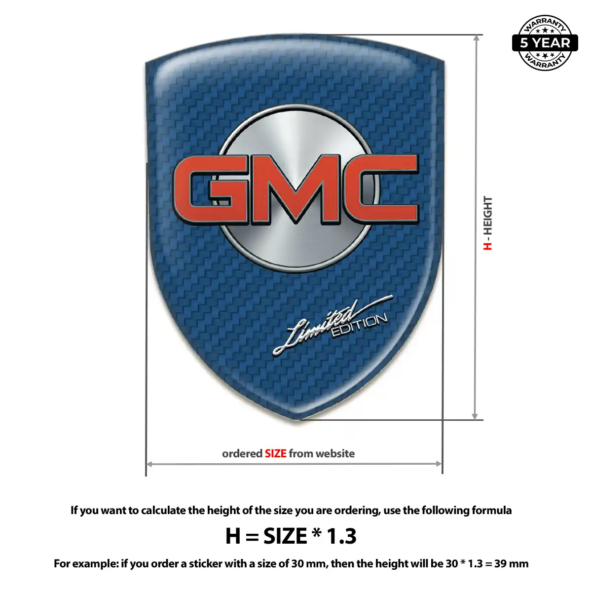 GMC Domed Decal Opulent Line