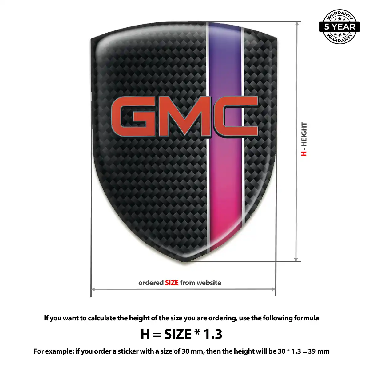 GMC Domed Decal Prestige Line