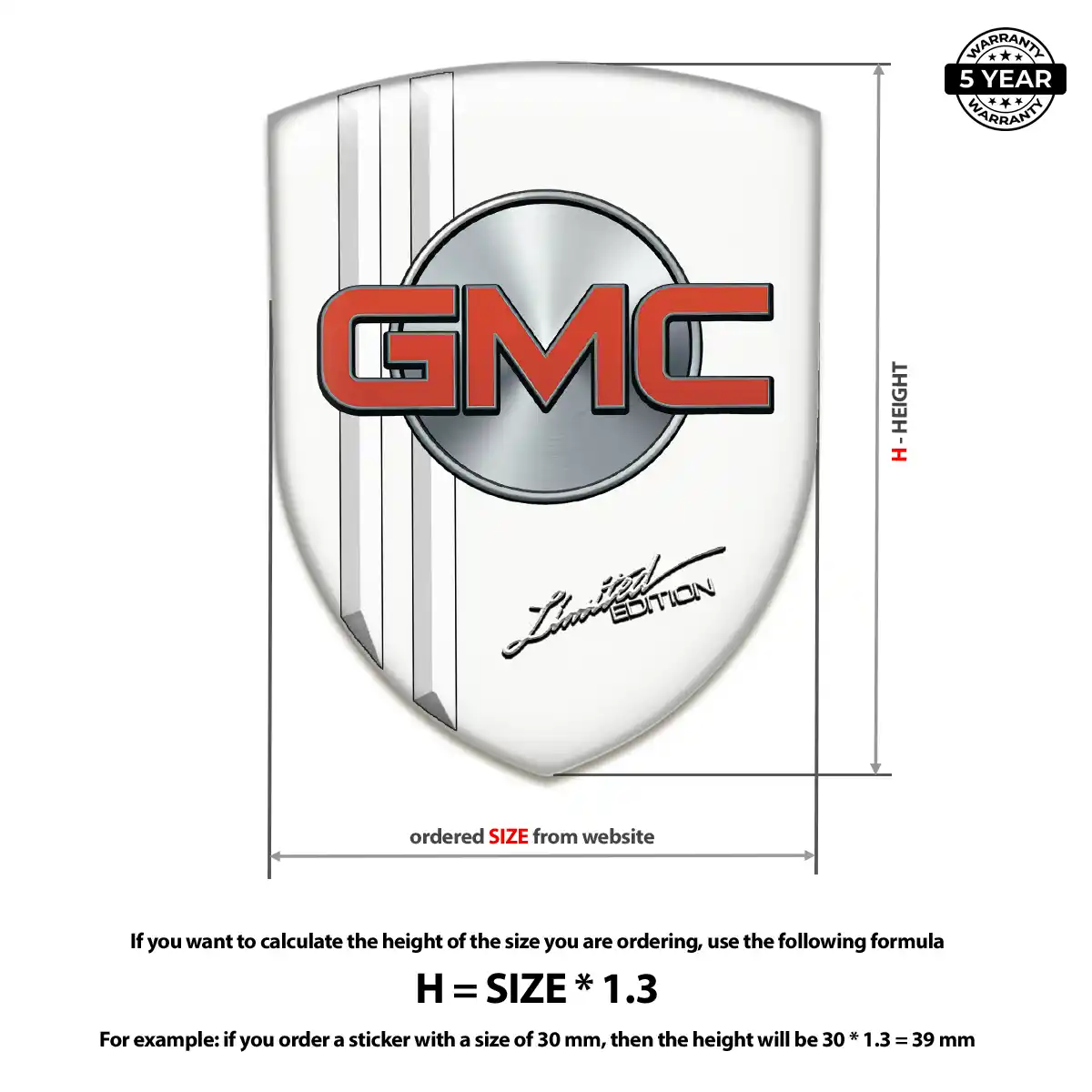 GMC Domed Decal Refined Design