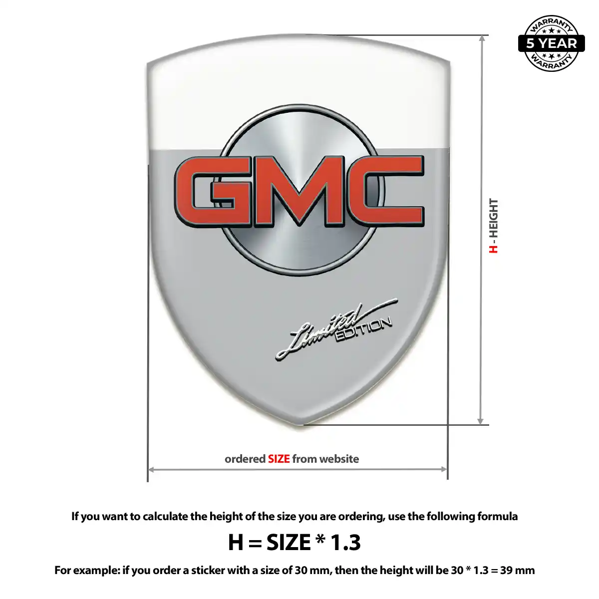 GMC Domed Decal Superior Craft