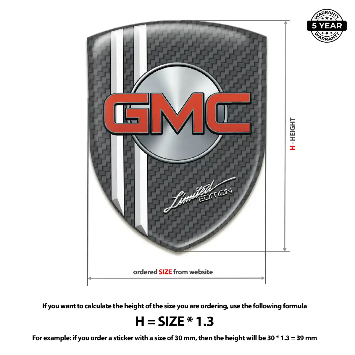 GMC Domed Emblem Elite Finish