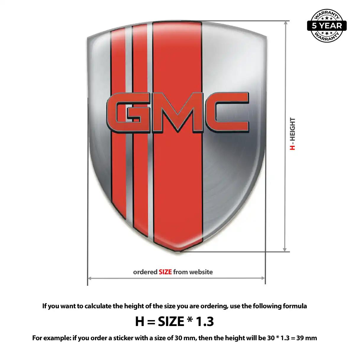 GMC Domed Emblem Premium Dome
