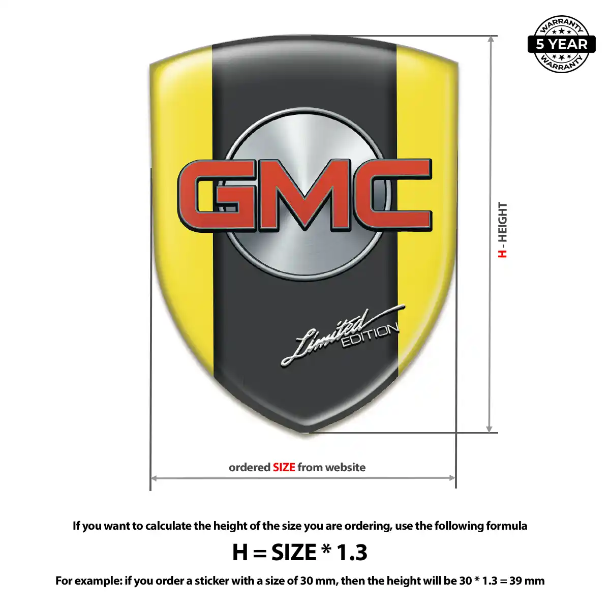 GMC Domed Emblem Prime Quality