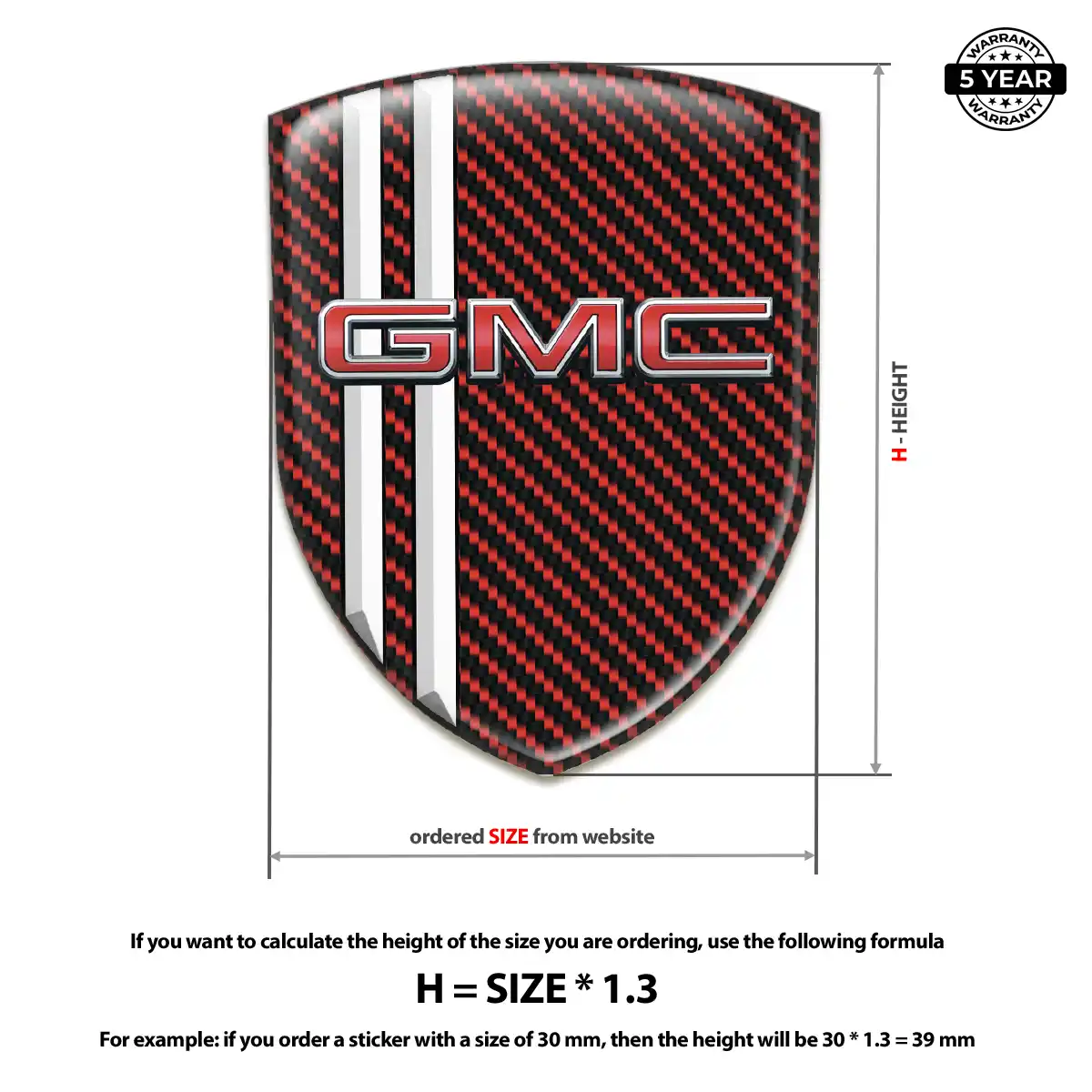 GMC Domed Emblem Resin Luxe