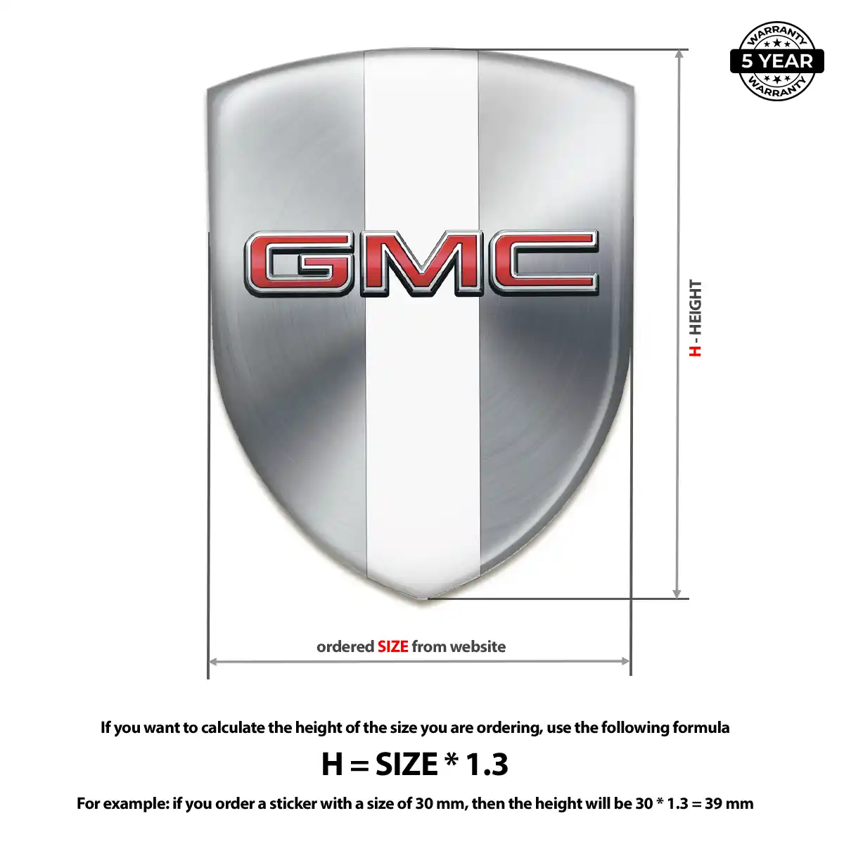 GMC Domed Logo Decal Exclusive Series