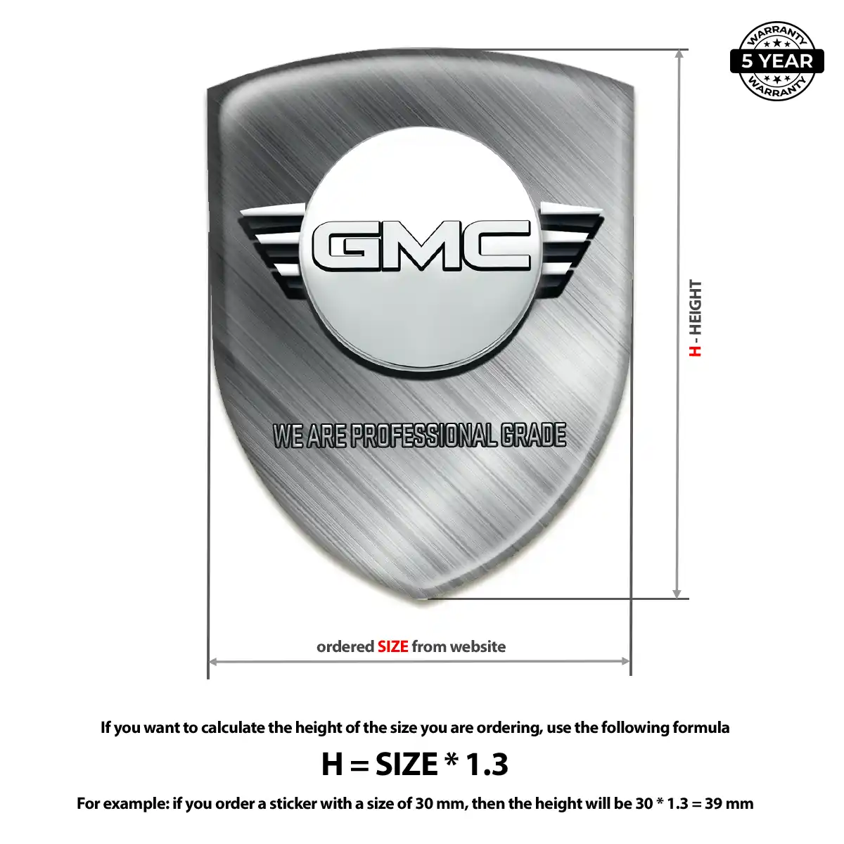 GMC Domed Logo Decal Superior Craft