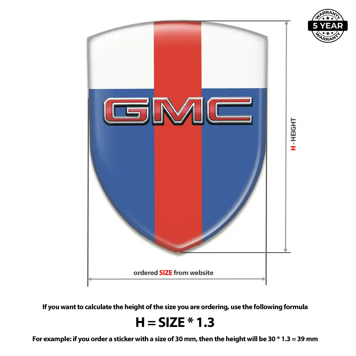 GMC Domed Logo Sticker Exclusive Series