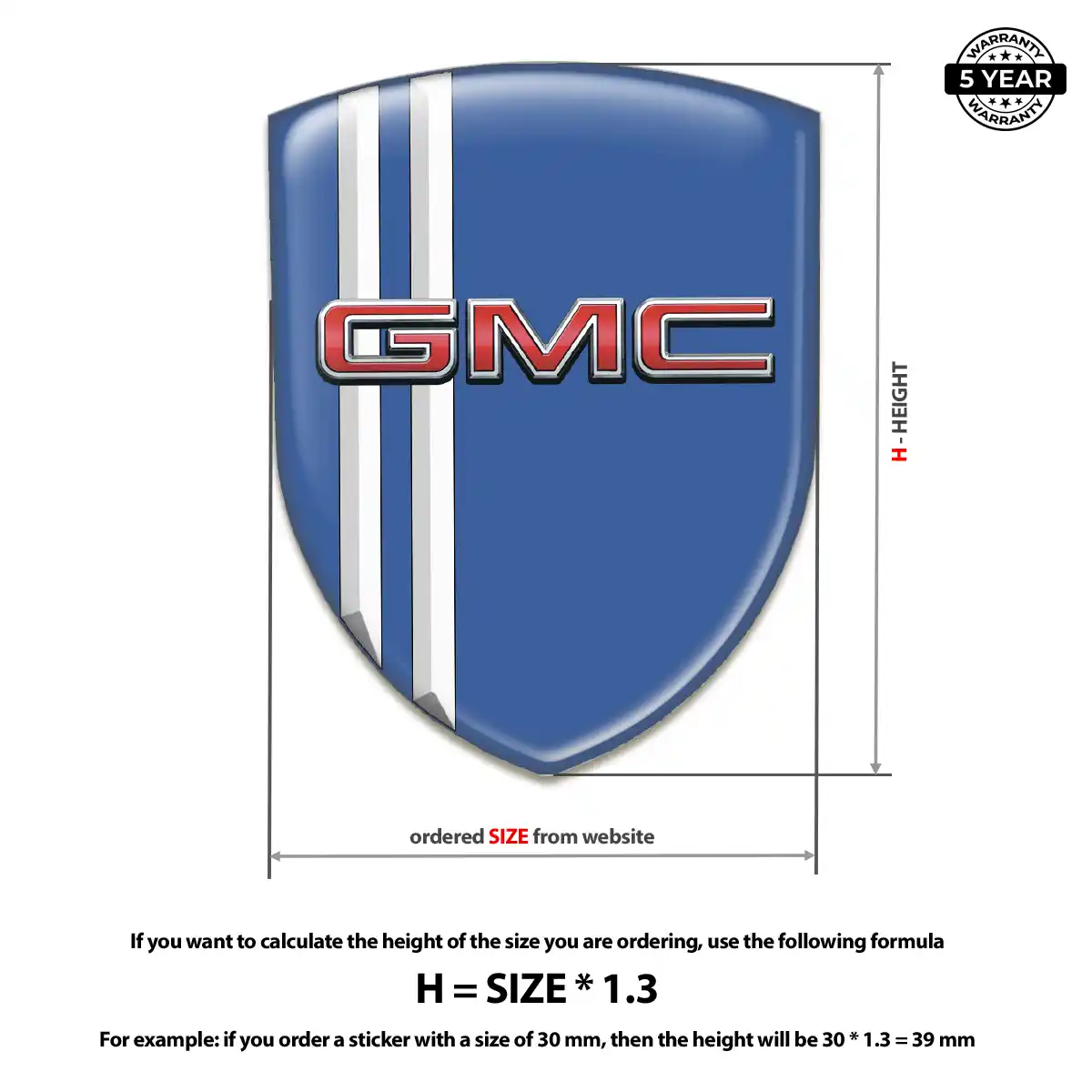 GMC Domed Logo Sticker Noble Edition