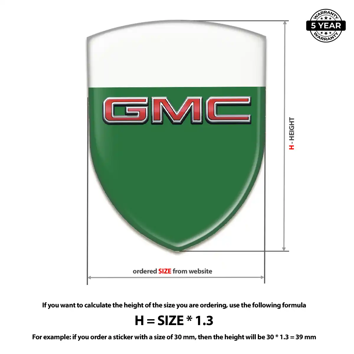 GMC Domed Logo Sticker Opulent Line