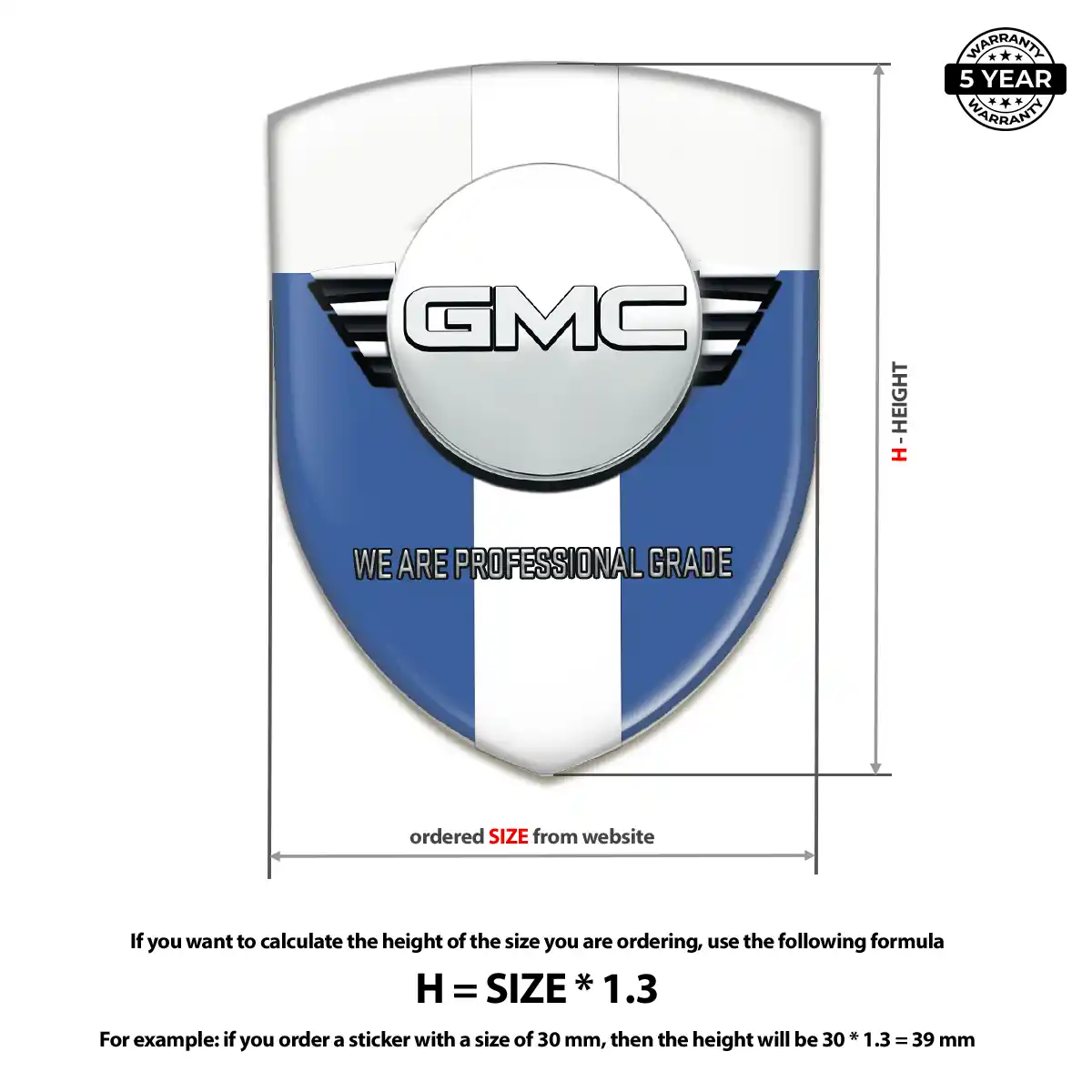 GMC Emblem Badge Elite Finish