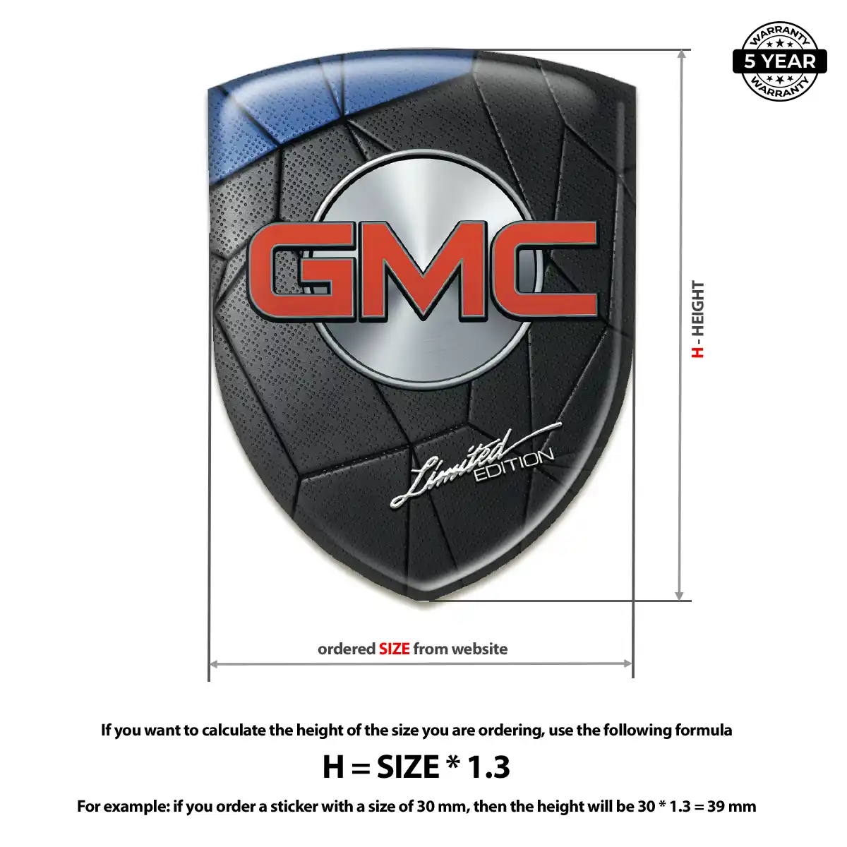 GMC Emblem Badge Logo Deluxe Edition