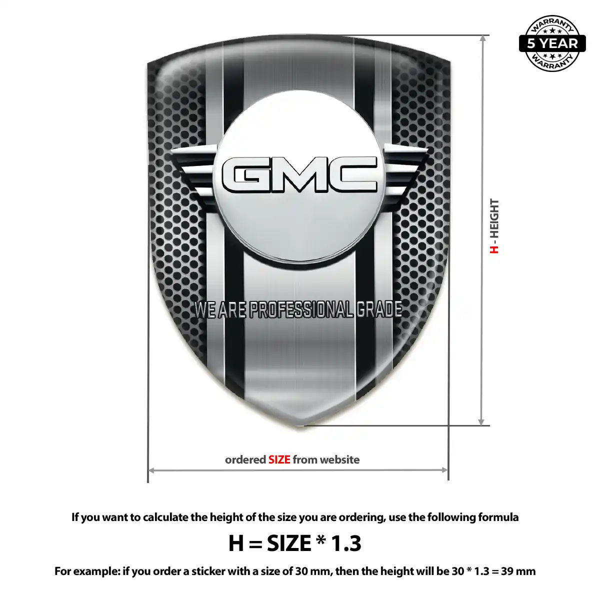 GMC Emblem Badge Logo Elite Edition