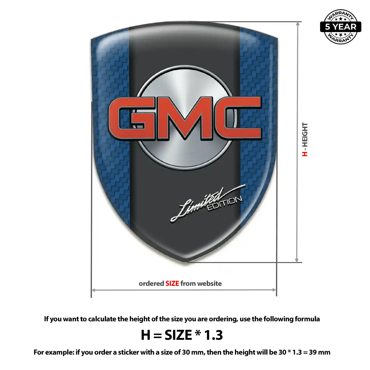 GMC Emblem Badge Logo Elite Finish