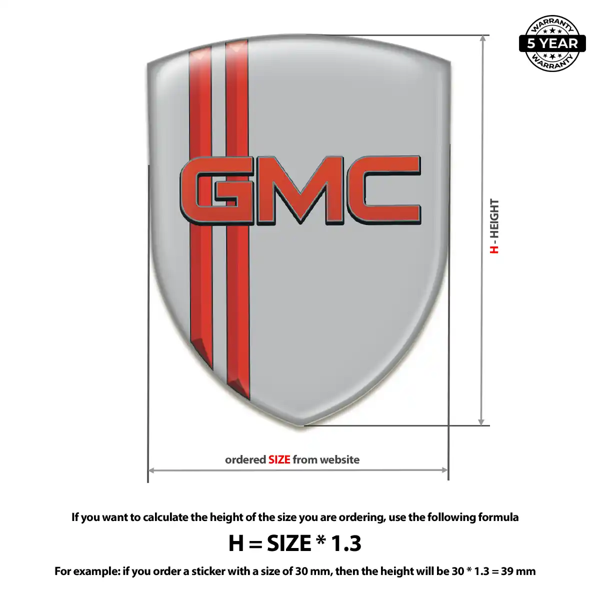 GMC Emblem Badge Logo Prime Quality