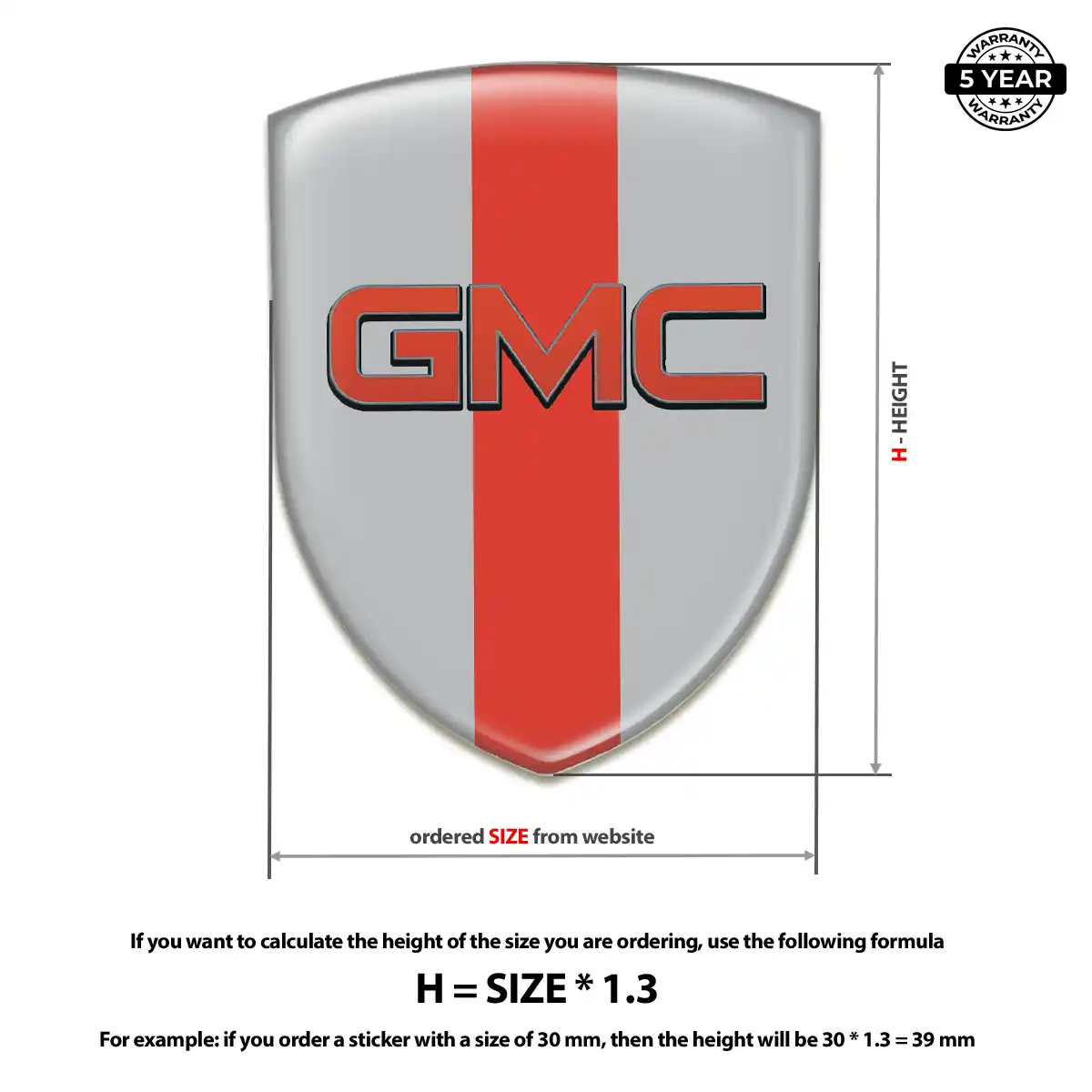 GMC Emblem Badge Logo Refined Design