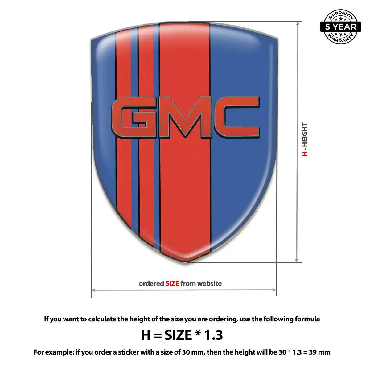 GMC Emblem Badge Logo Resin Luxe