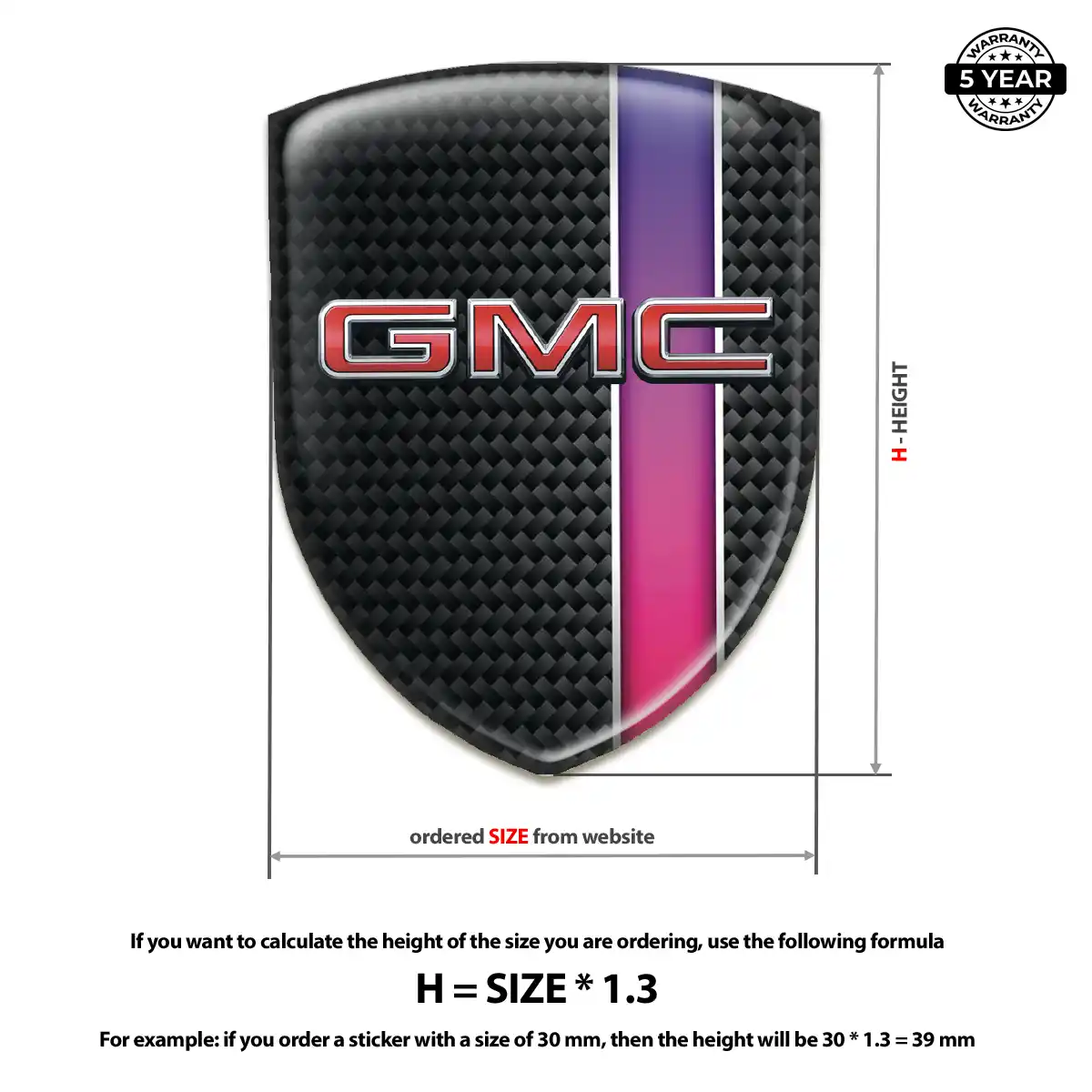 GMC Emblem Badge Logo Superior Craft