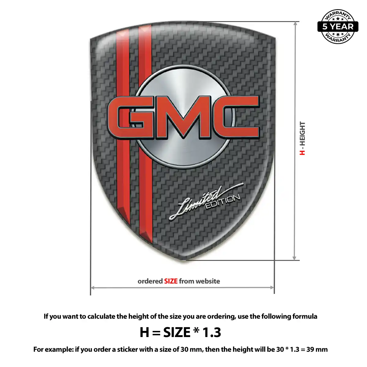 GMC Emblem Badge Superior Craft