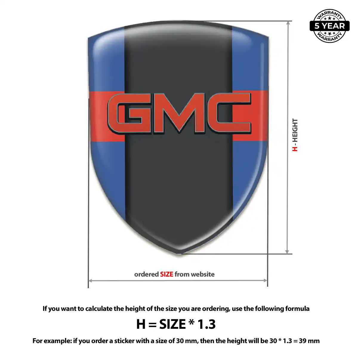 GMC Emblem Crest Premium Dome
