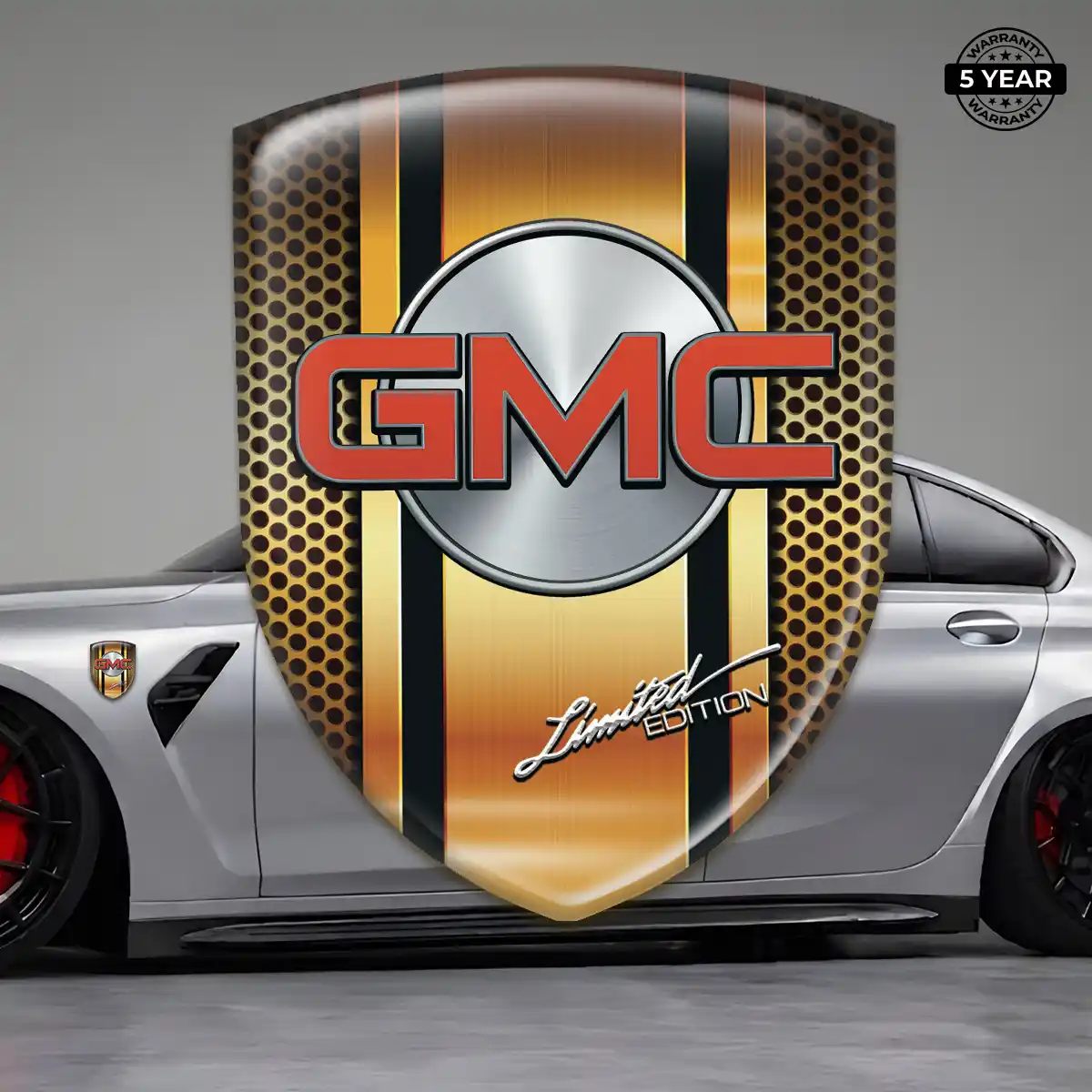 GMC Emblem Domed Badge Elite Finish