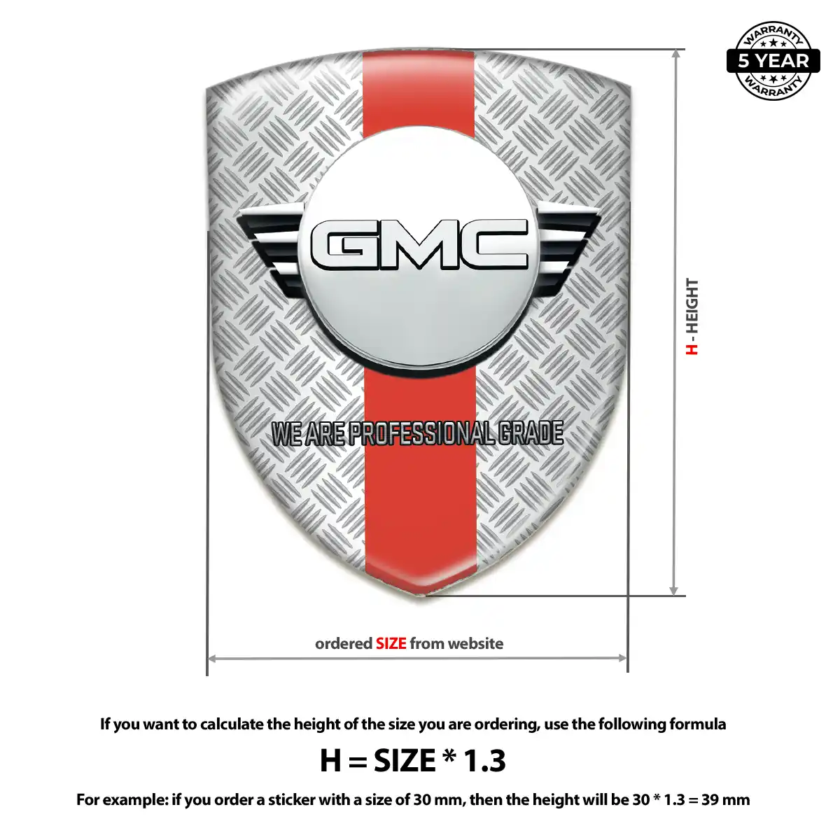 GMC Emblem Domed Badge Interior Luxe