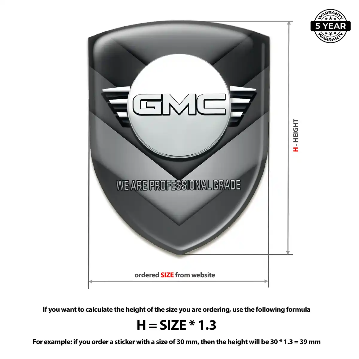 GMC Emblem Domed Badge Noble Edition