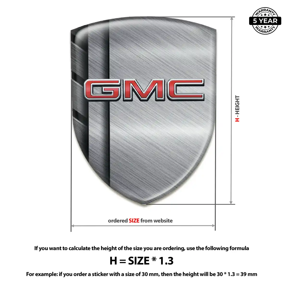 GMC Emblem Domed Badge Opulent Line