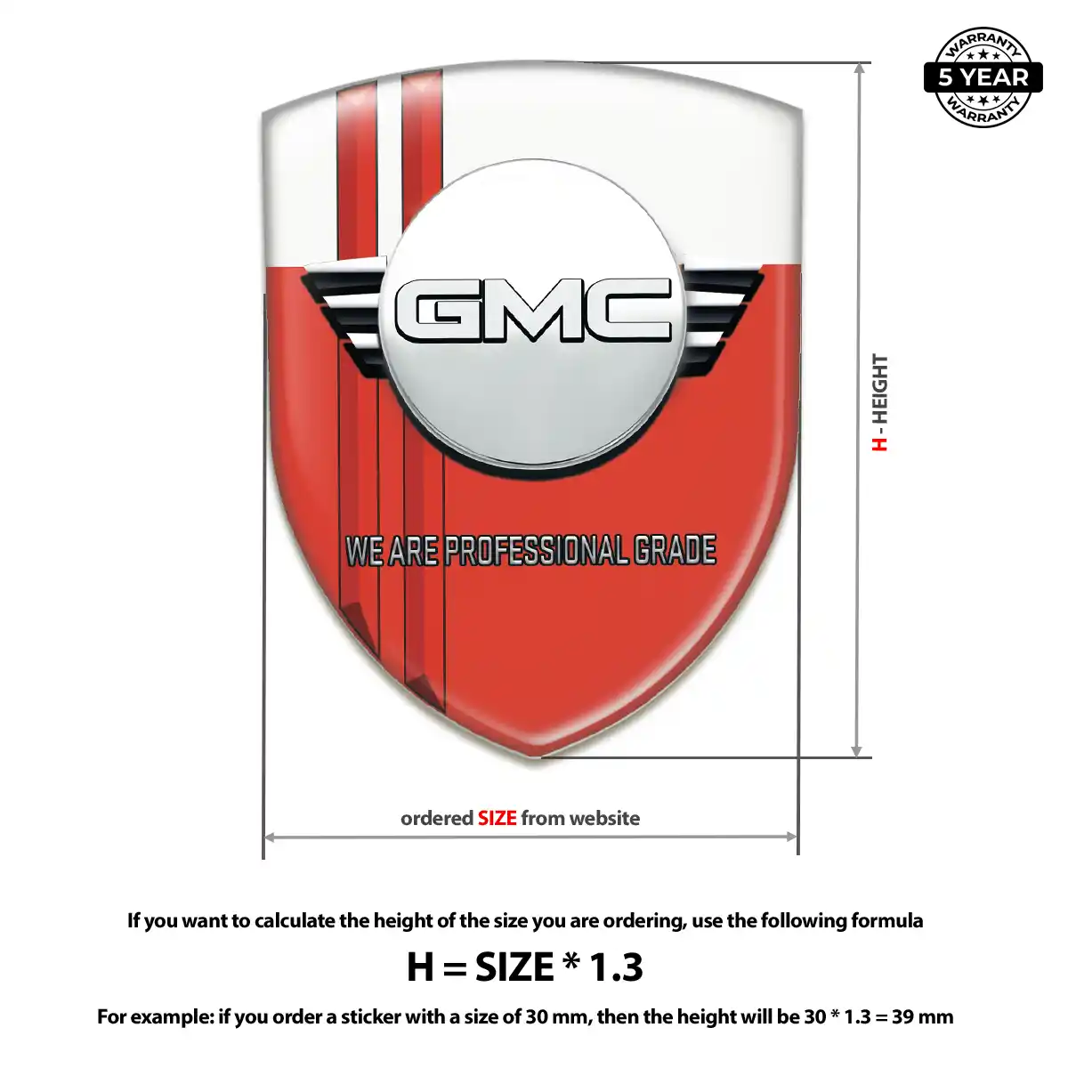 GMC Emblem Domed Badge Refined Design