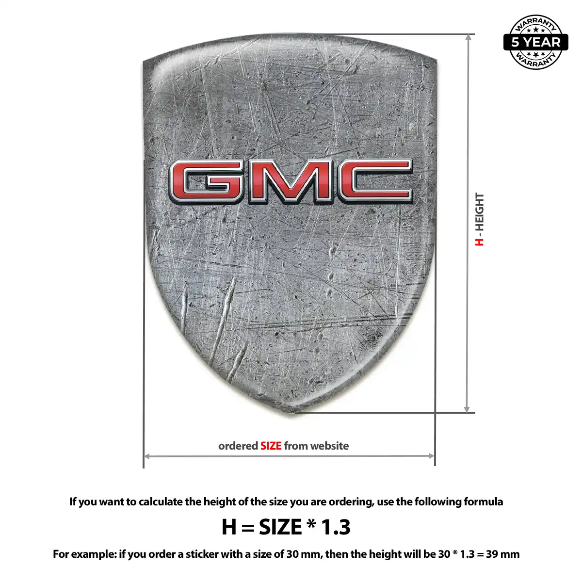 GMC Emblem Domed Badge Resin Elite