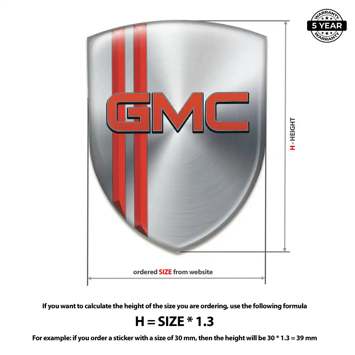 GMC Emblem Domed Badge Sleek Style