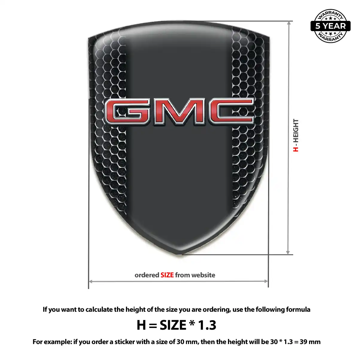 GMC Emblem Domed Badge Superior Craft