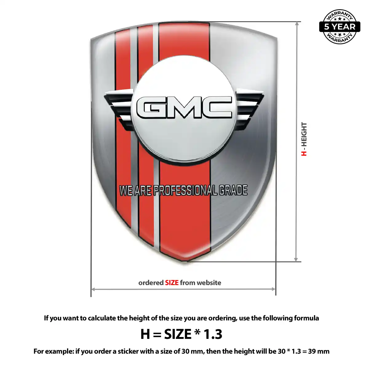GMC Emblem Logo Badge Deluxe Edition