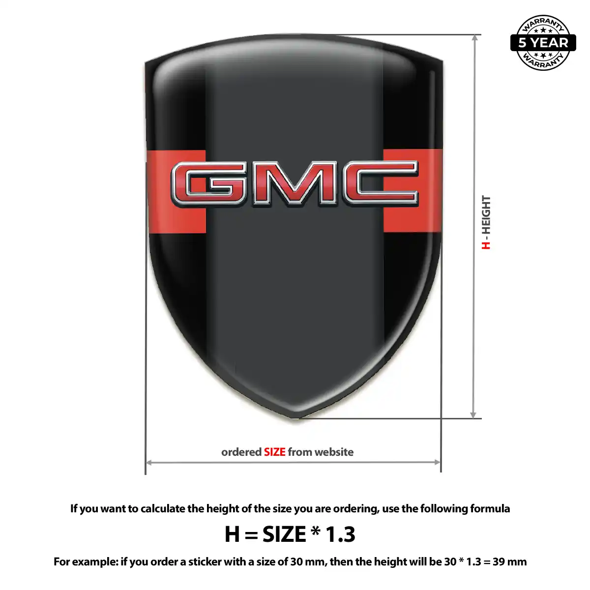 GMC Emblem Logo Badge Elite Finish
