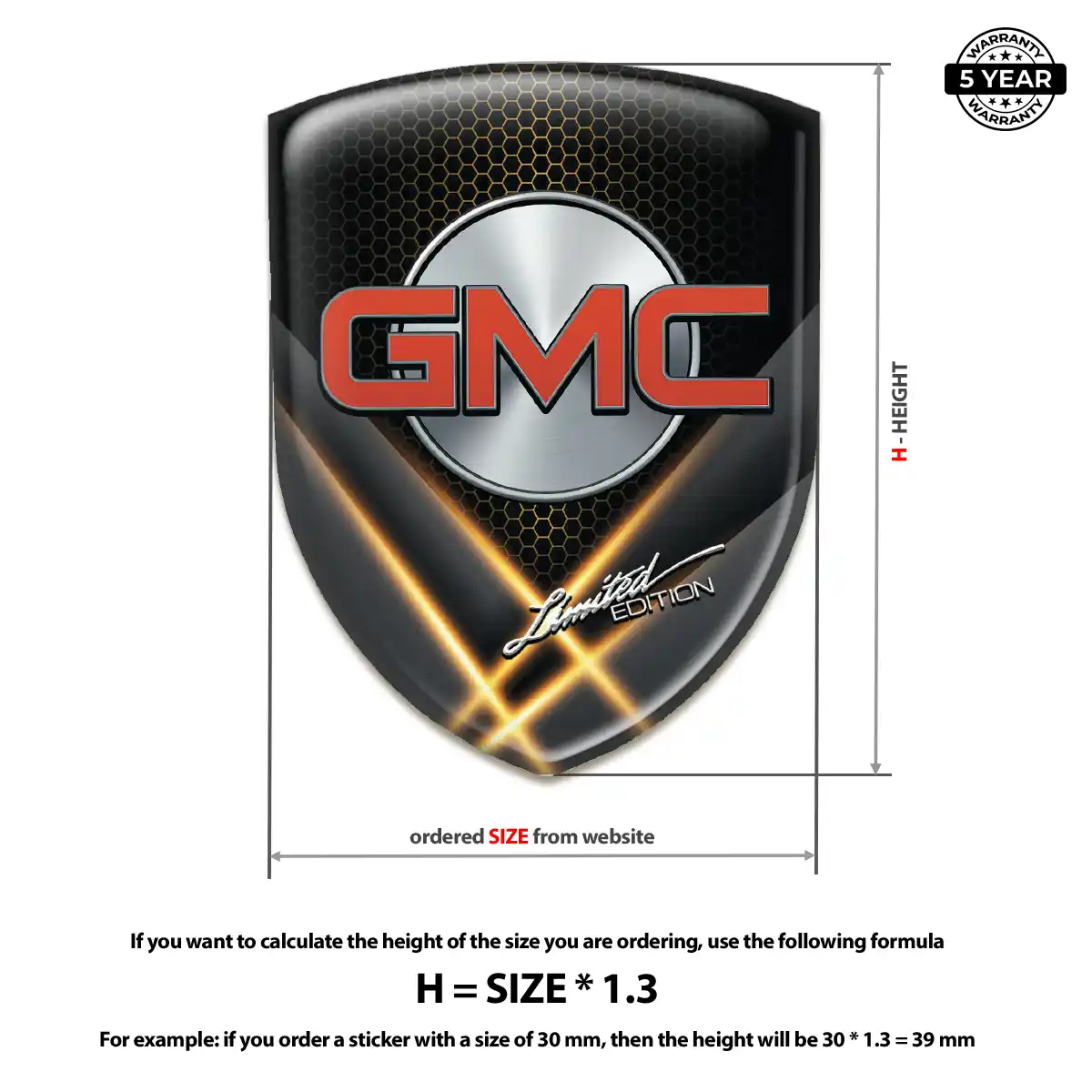 GMC Emblem Logo Badge Exclusive Series