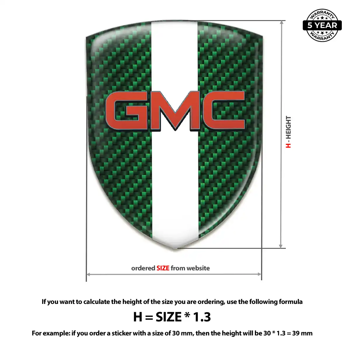 GMC Emblem Logo Badge Premium Dome
