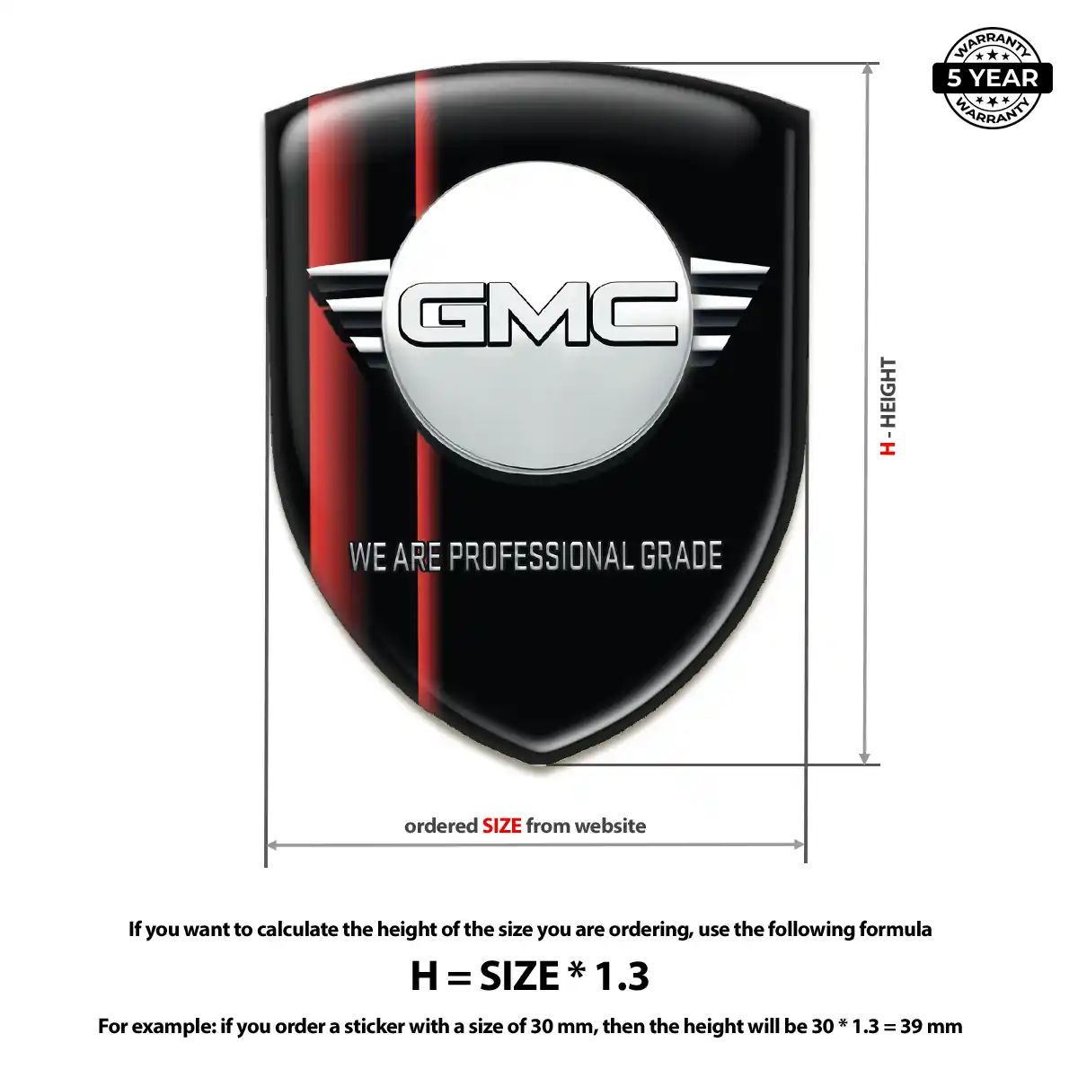 GMC Emblem Logo Badge Prestige Line
