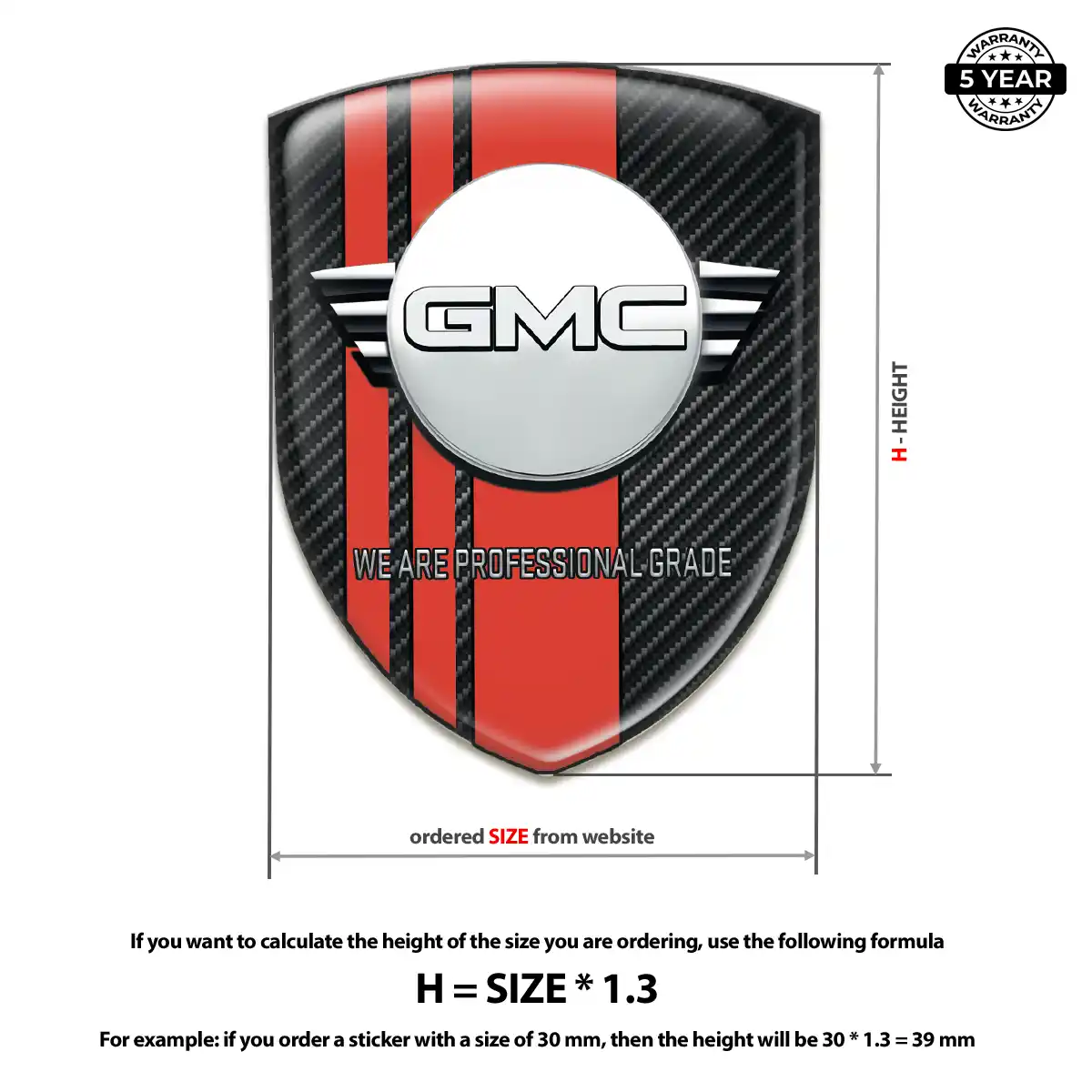 GMC Emblem Logo Badge Resin Elite