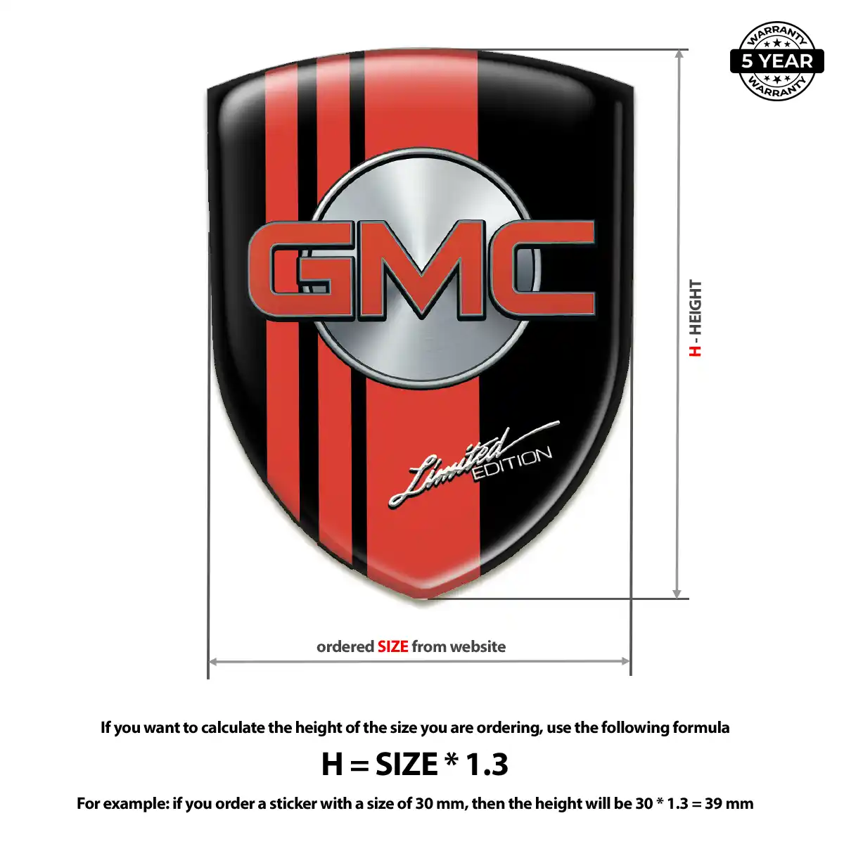 GMC Emblem Logo Badge Resin Luxe