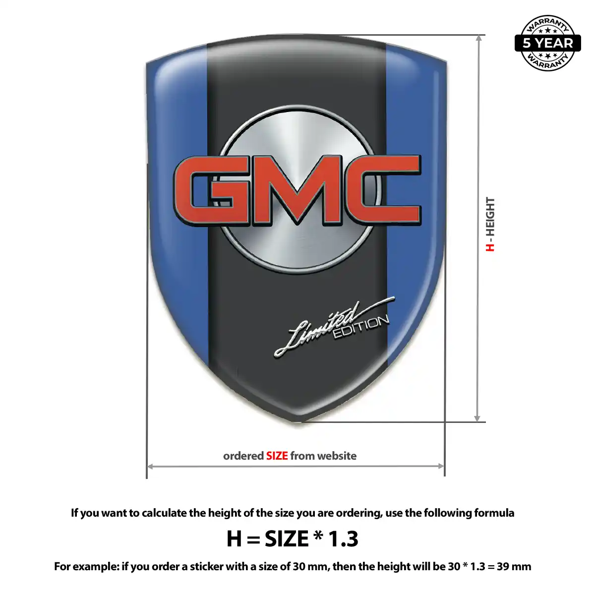 GMC Emblem Logo Badge Superior Craft