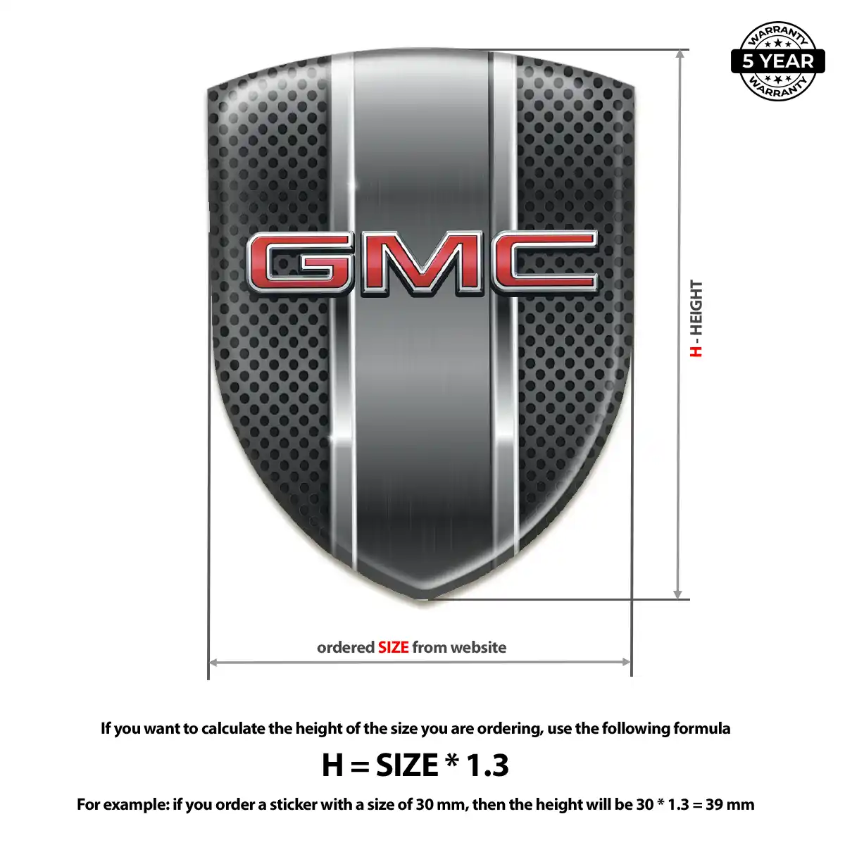 GMC Emblem Logo Premium Dome