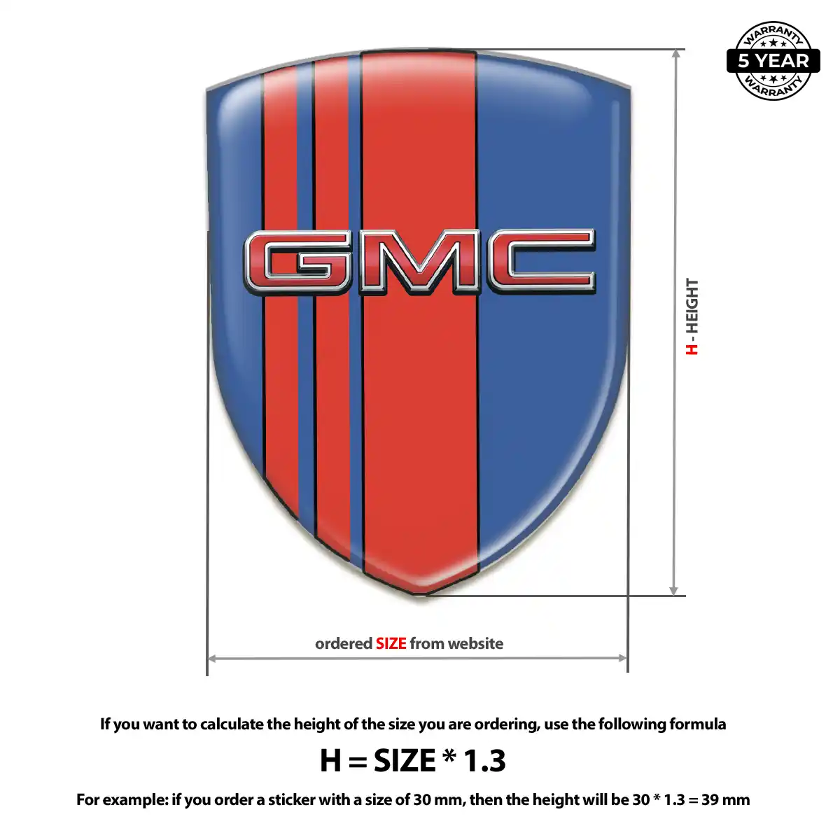GMC Emblem Shield Premium Dome