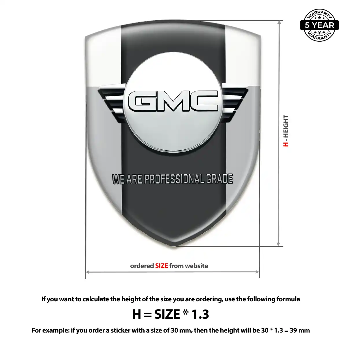 GMC Emblem Shield Prime Quality