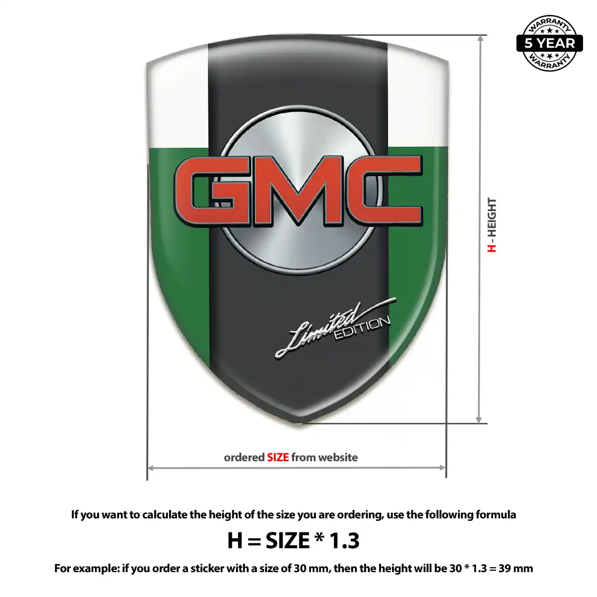 GMC Emblem Shield Resin Elite