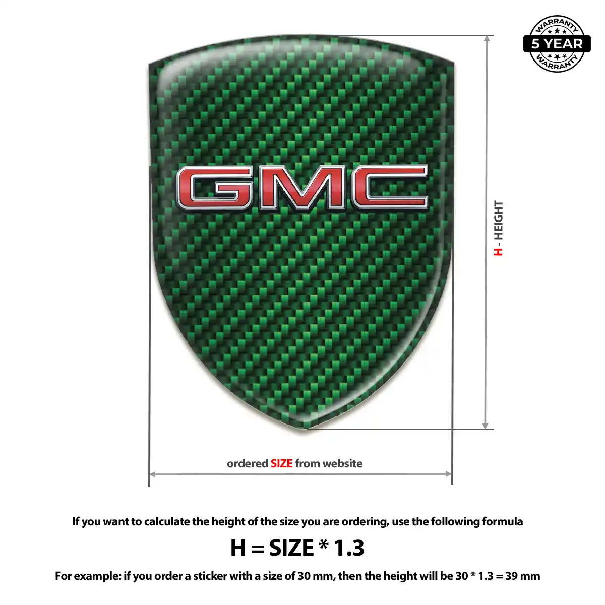 GMC Emblem Silicone Premium Dome