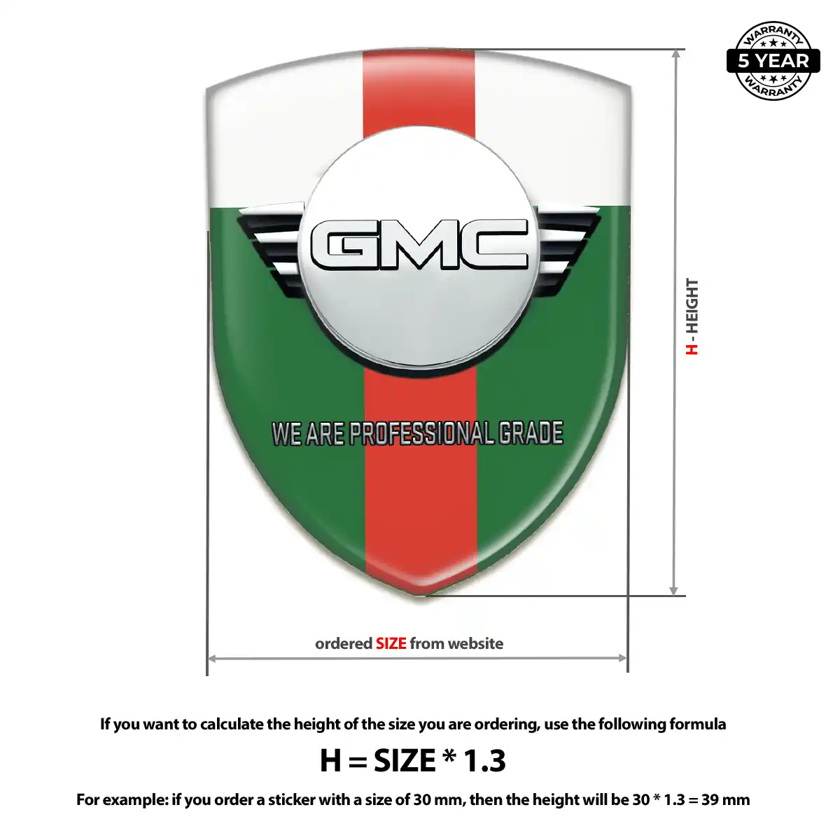 GMC Emblem Silicone Signature Grade